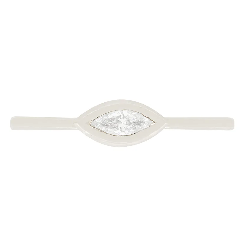 Marquise Cut 0.15ct Diamond Solitaire Engagement Ring