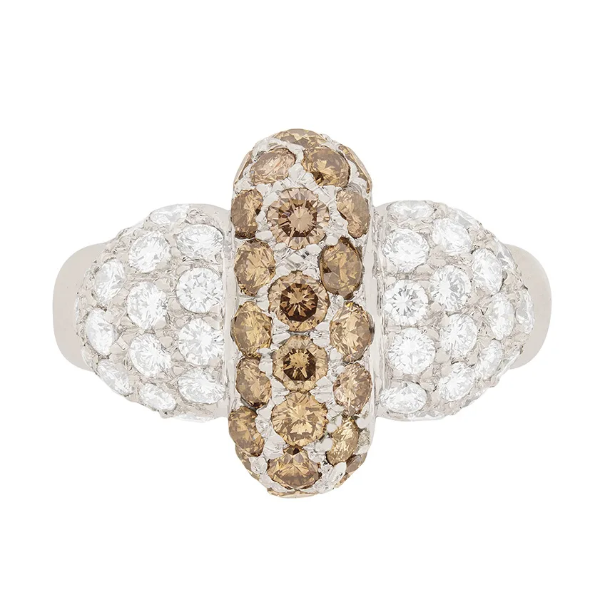 3.00 Carat Fancy Colour Chocolate and White Diamond Fashion Ring