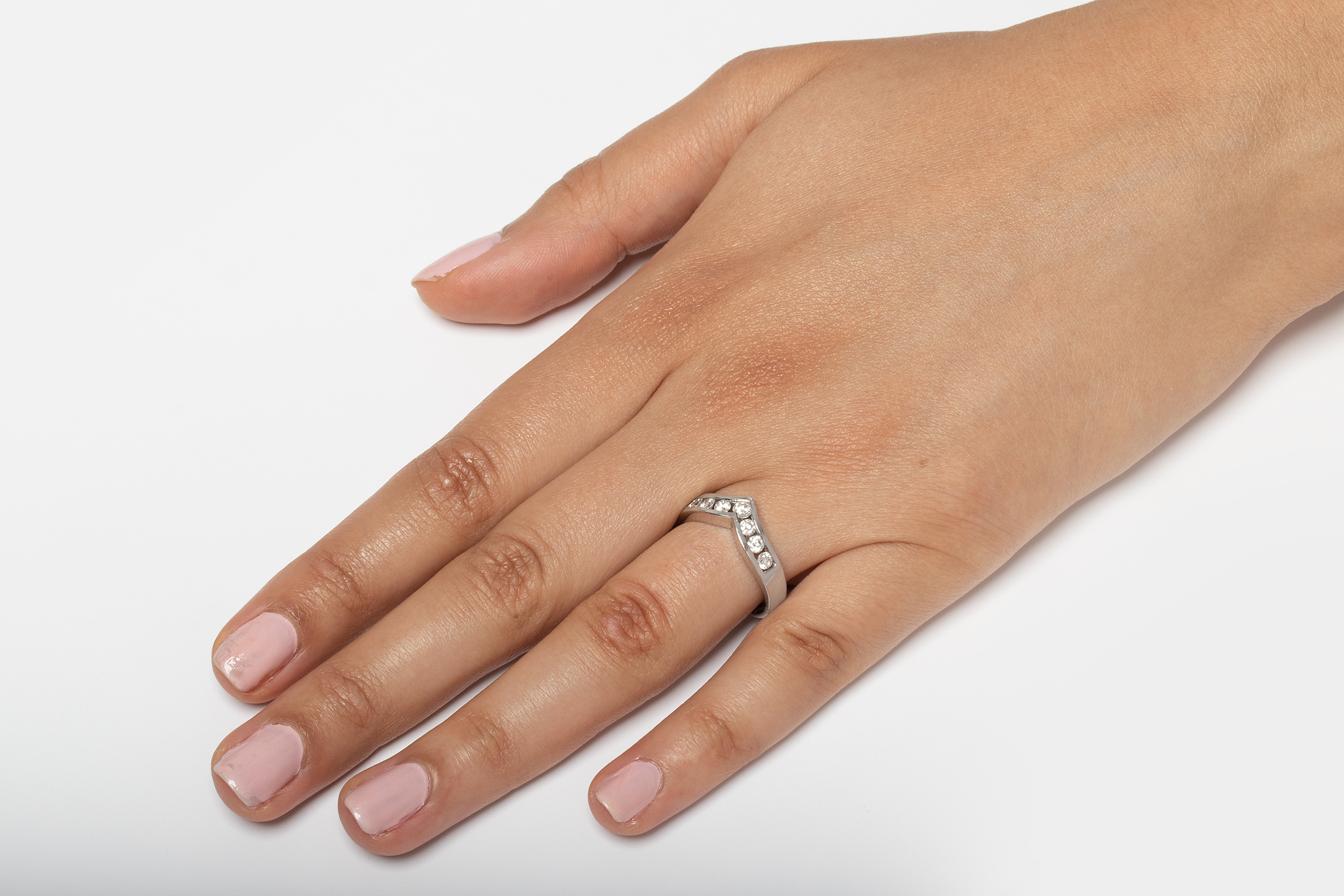 Contemporary 0.35ct Diamond Chevron Ring Farringdons