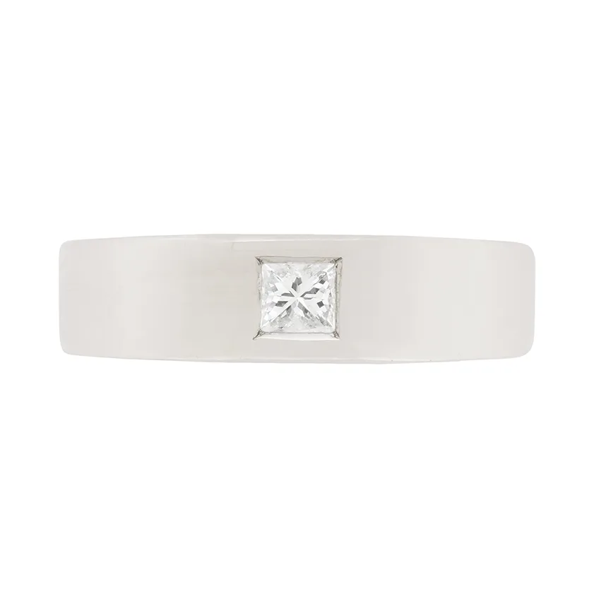 Contemporary Diamond Set Band in 18 Carat White Gold