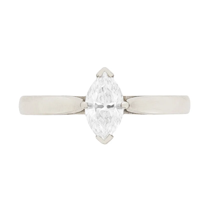 0.56ct Marquise Diamond Solitaire ring, HRD certified