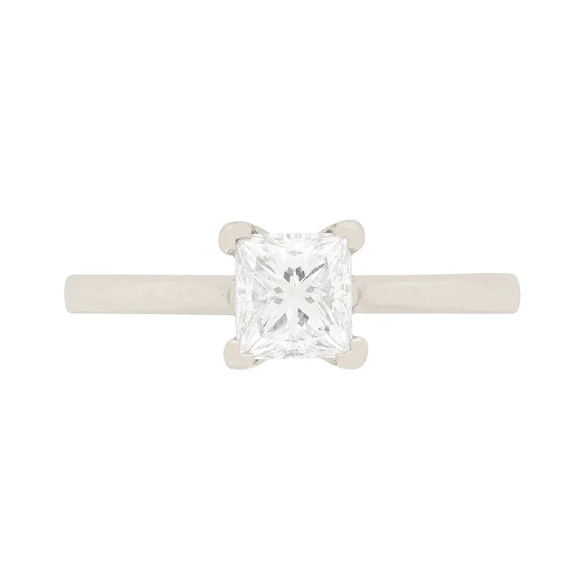 GIA Certified 0.60ct Princess Cut Diamond Solitaire Engagement Ring
