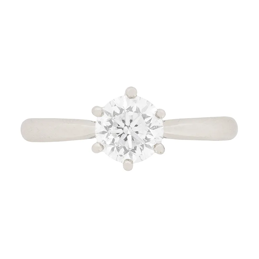 Contemporary 1.00ct Diamond Solitaire Engagement Ring