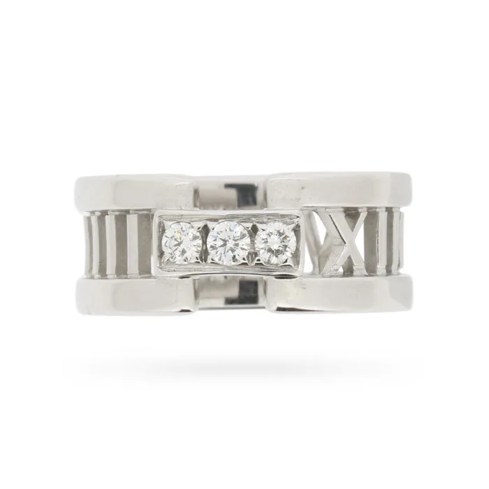 Tiffany & Co. ‘Atlas’ Open Ring – Three Stone Diamond Ring