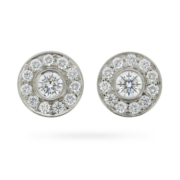 tiffany halo earrings