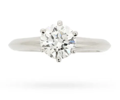 Tiffany & Co.'s six-claw knife edge setting