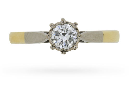 Modest WWII era engagement ring