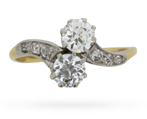 Victorian era 'toi et moi' ring