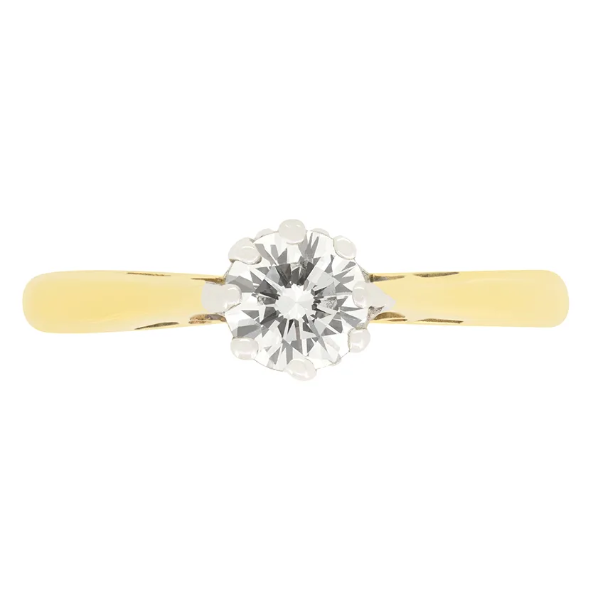 Vintage 0.45ct Diamond Solitaire Ring, c.1979