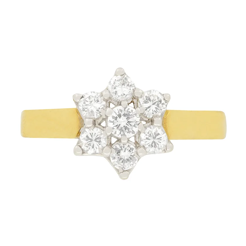Vintage 0.40ct Diamond Cluster Ring, c.1970s
