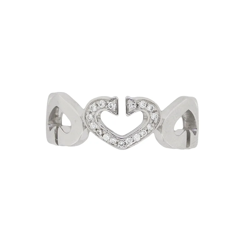 Cartier 'C Heart' Diamond Ring with Diamonds