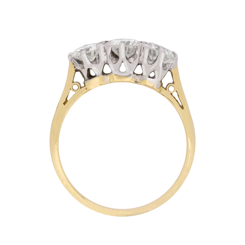 Vintage Three Stone Diamond Engagement Ring, c.1940s | Farringdons