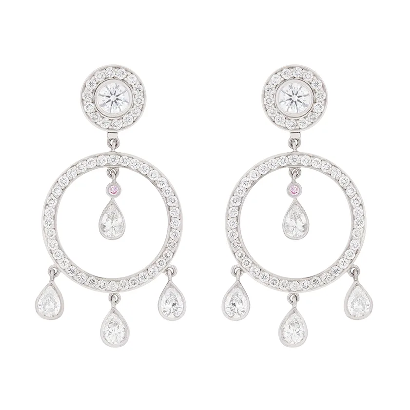 Garrard 1.71ct Diamond Drop and Stud Earrings