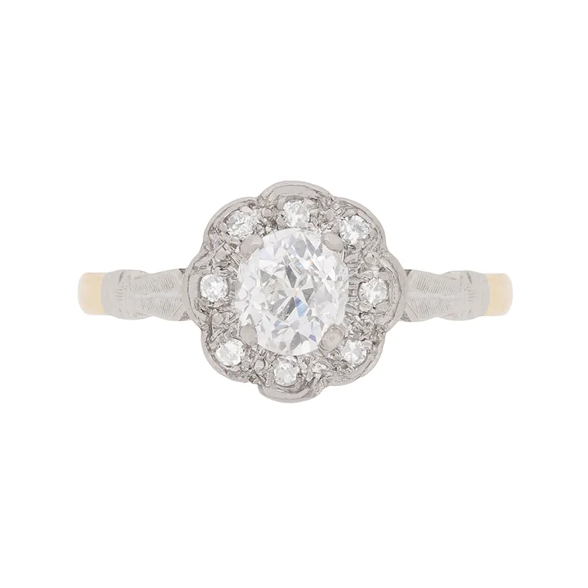 Art Deco Diamond Halo Ring, c.1920s