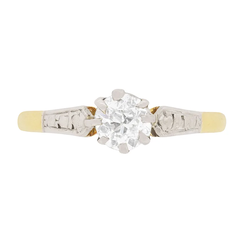 Edwardian Diamond Solitaire Engagement Ring, c.1910