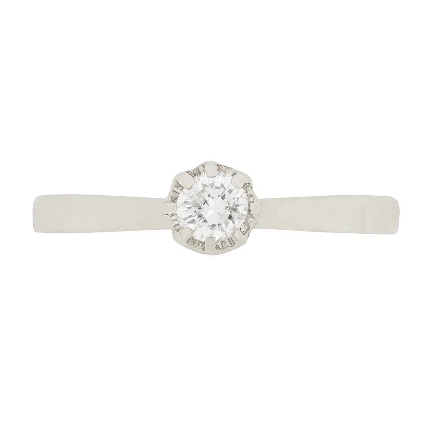 Vintage 0.20ct Diamond Solitaire Engagement Ring, c.1970s