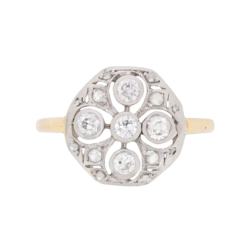 Edwardian Diamond Cluster Ring, c.1910