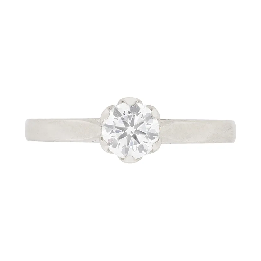 Contemporary 0.60ct Diamond Solitaire Engagement Ring