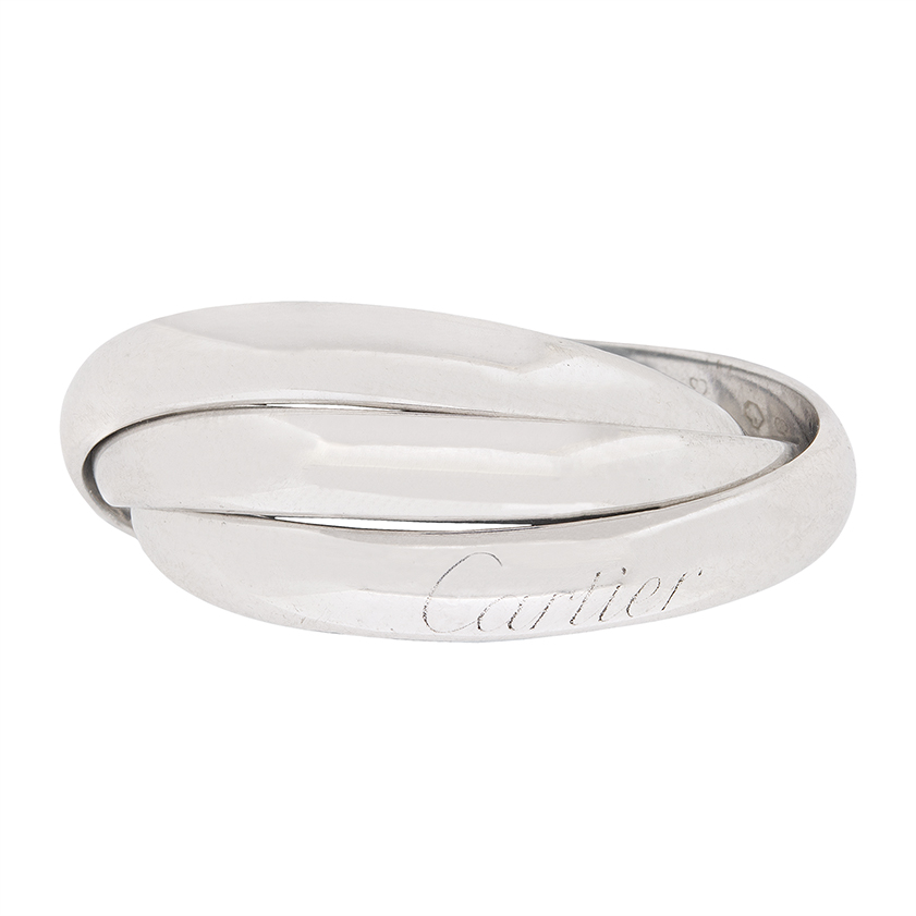 cartier white gold trinity ring