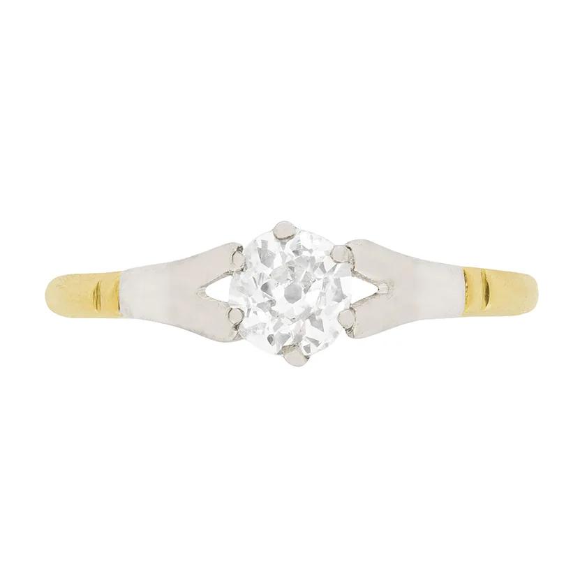 Edwardian 0.51ct Diamond Solitaire Ring, c.1910