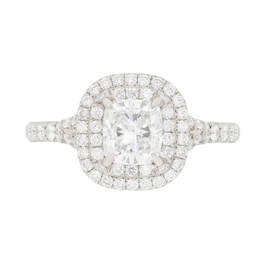 Tiffany & Co. 'Soleste' 0.71ct Diamond Double Halo Ring