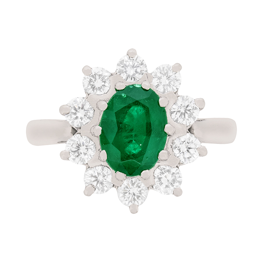 Emerald Daisy Dress Ring