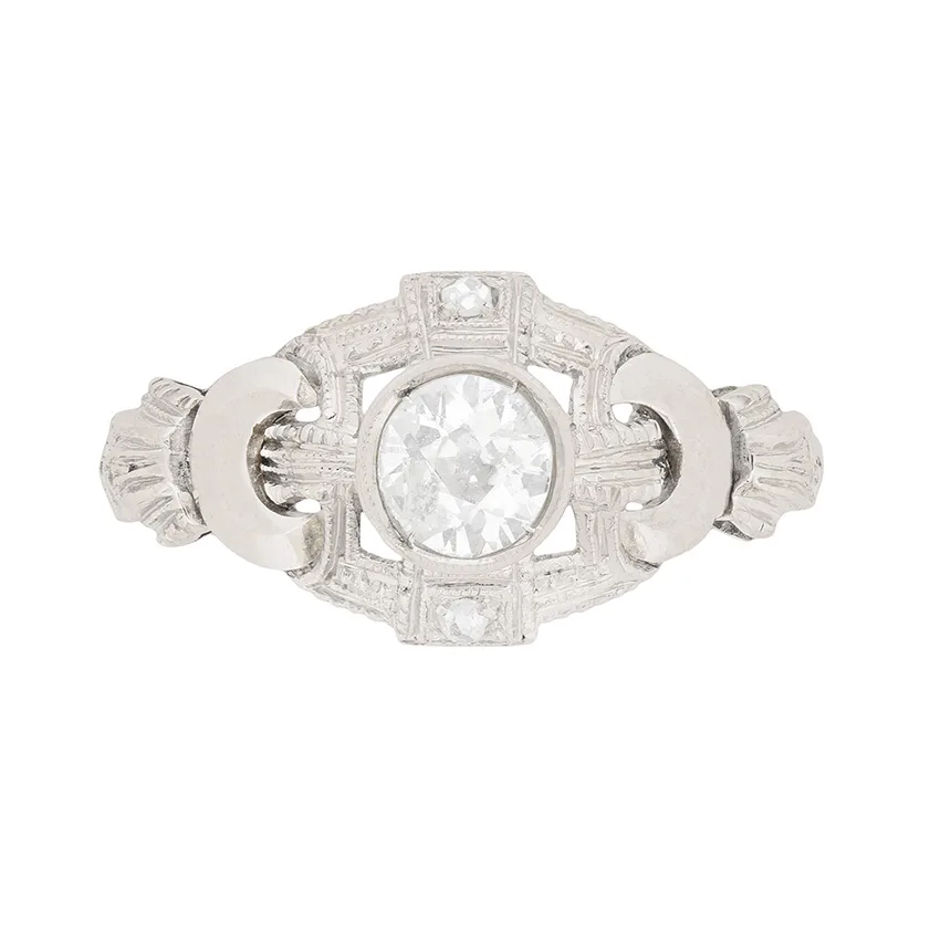 Art Deco 0.50ct Diamond Cluster Ring, c.1920s