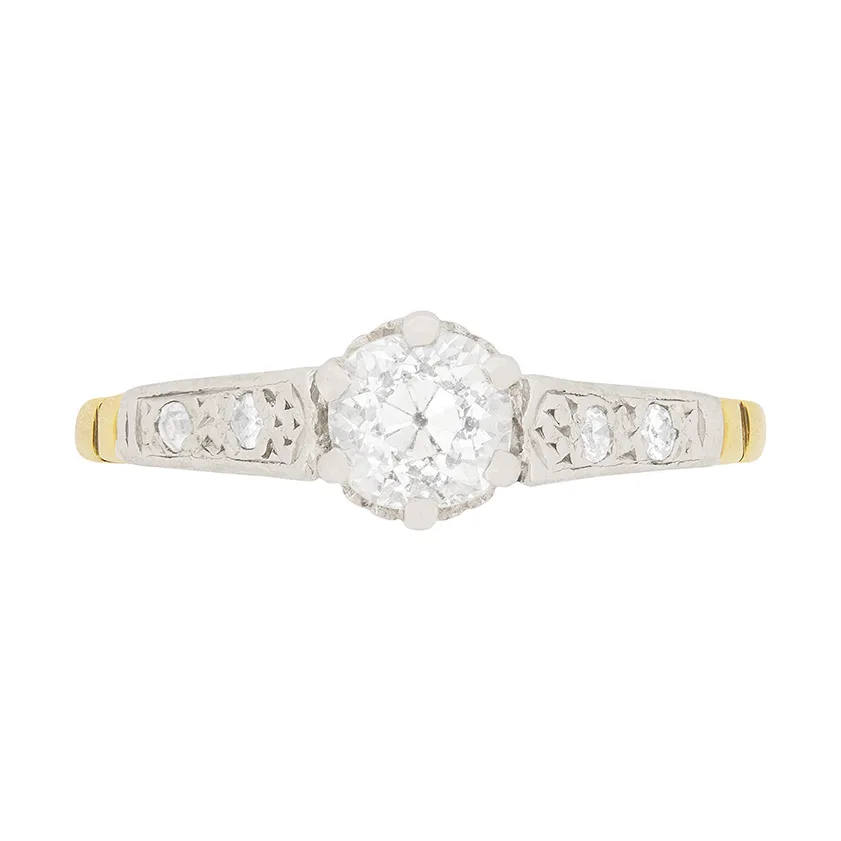 Edwardian Diamond Solitaire Engagement Ring, c.1910
