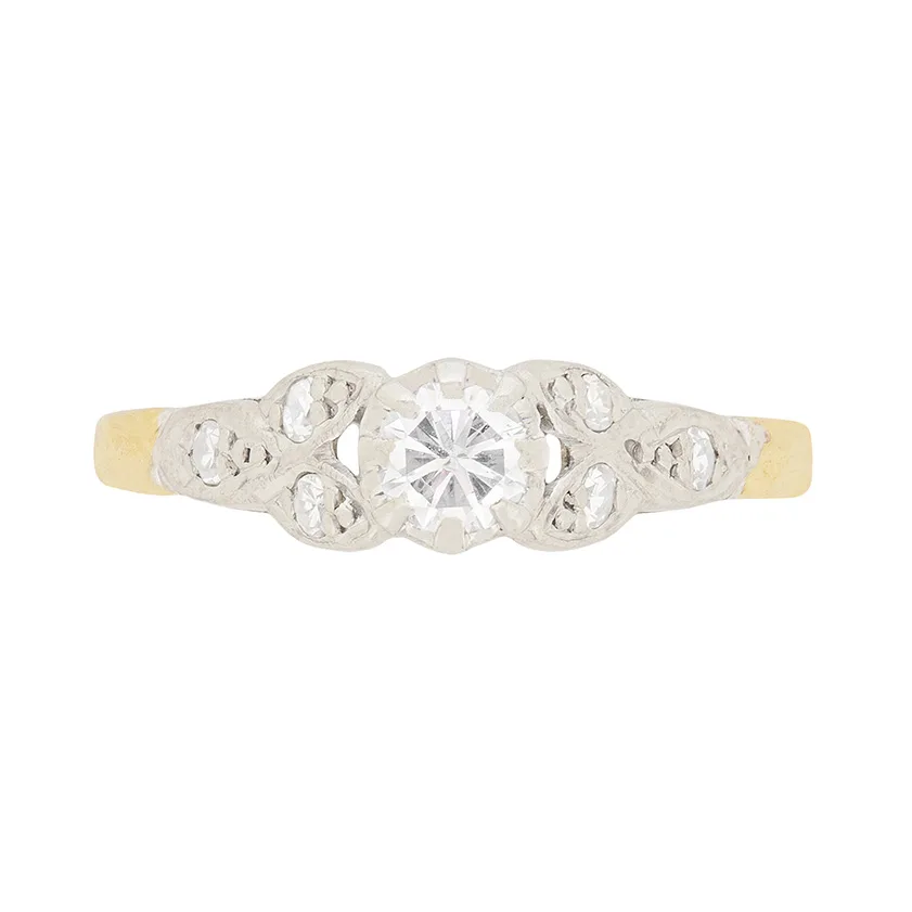 Art Deco Diamond Solitaire Engagement Ring, c.1930s