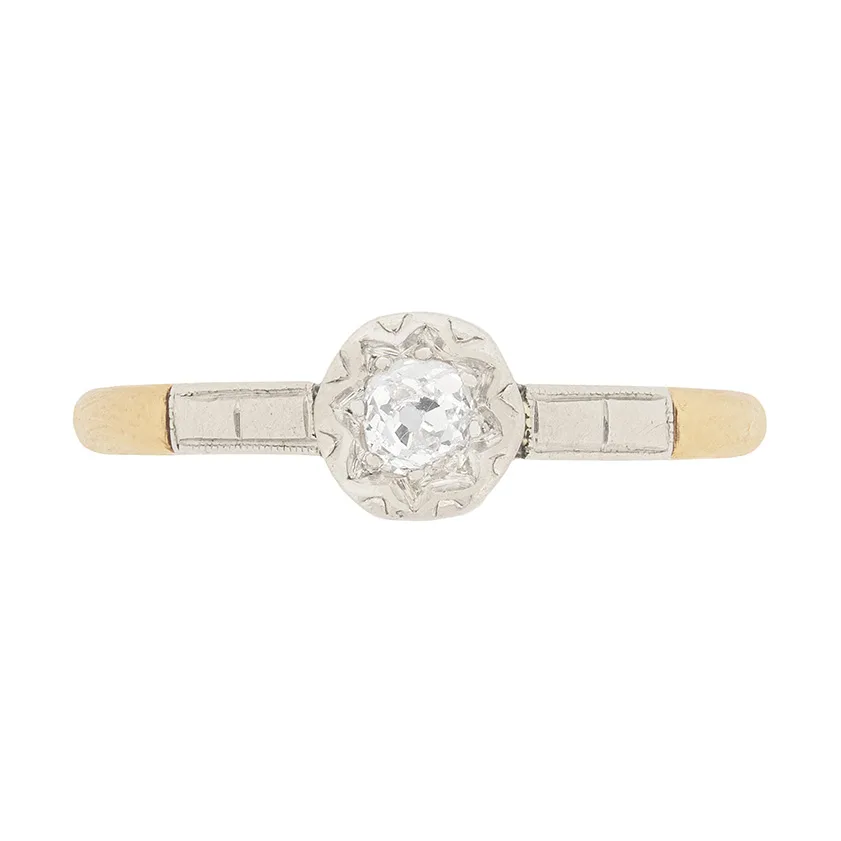 Edwardian Illusion Set Diamond Engagement Ring, c.1910