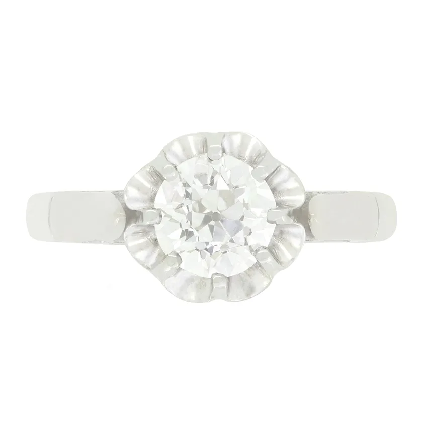 Art Deco 1.02ct Diamond Solitaire Ring, c.1920s