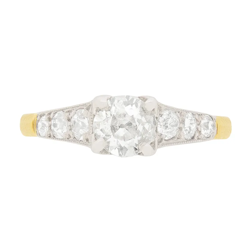 Edwardian 0.52ct Diamond Engagement Ring, c.1910s