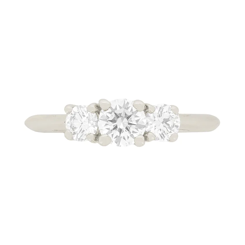Tiffany & Co. 1.00ct Total Diamond Three Stone Engagement Ring