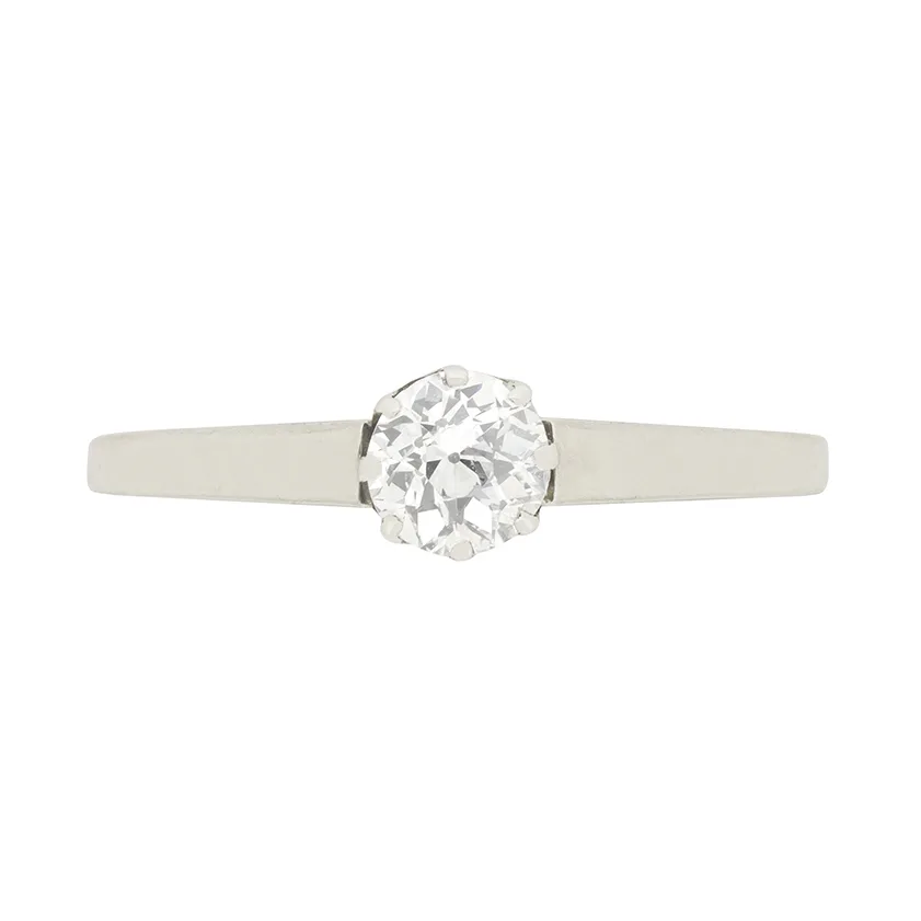 Art Deco 0.40ct Diamond Solitaire Engagement Ring, c.1920s