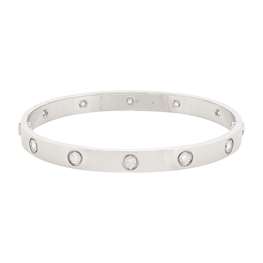 cartier love bracelet diamonds white gold