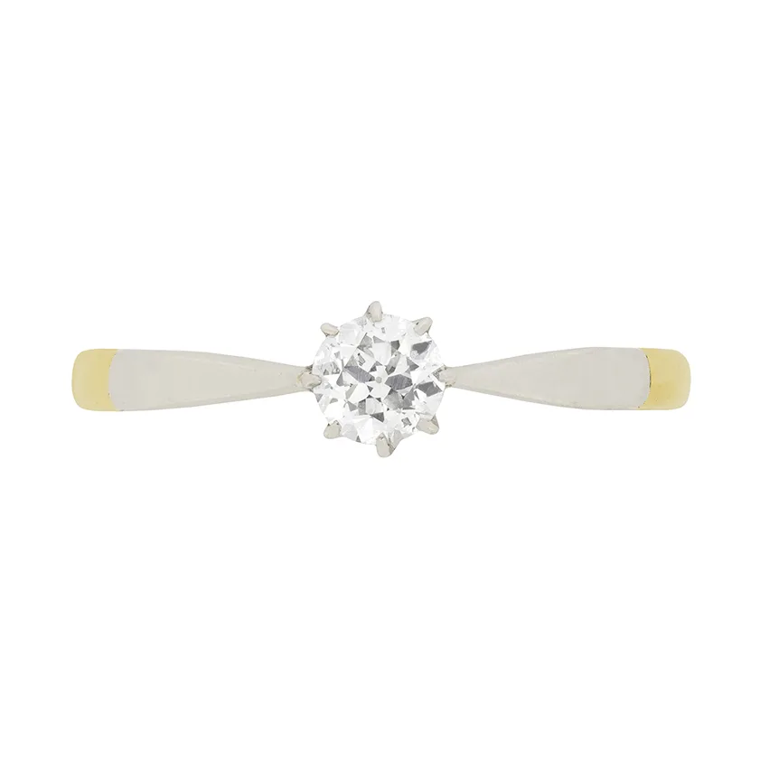 Edwardian 0.40ct Diamond Solitaire Ring, c.1910s