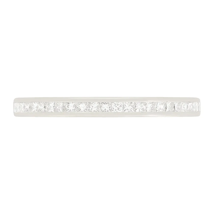Contemporary 0.40ct Princess Cut Diamond Half Eternity Band