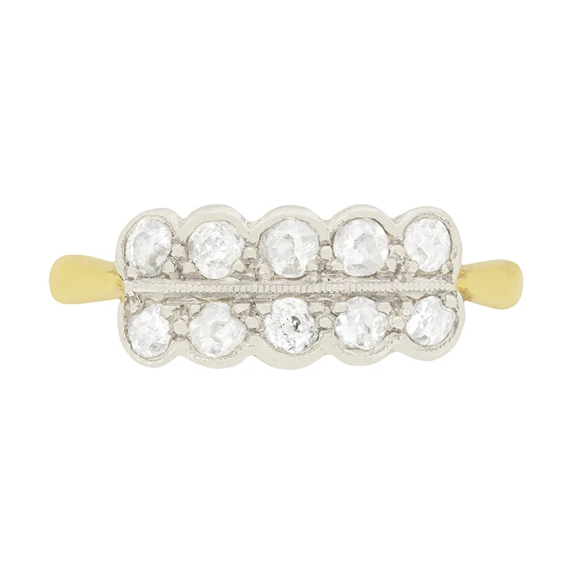 Art Deco 0.50ct Diamond Cluster Ring, c.1920s