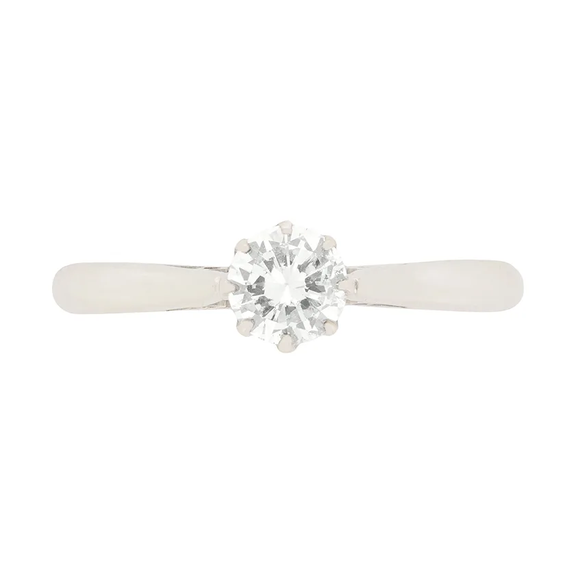 Art Deco 0.50ct Diamond Solitaire Engagement Ring, c.1930s