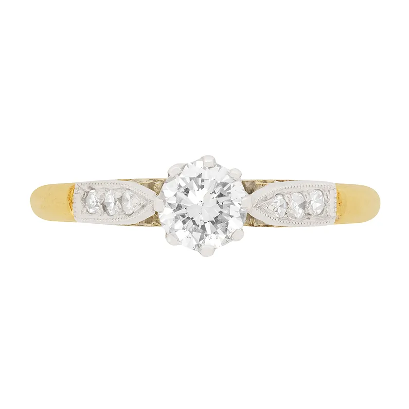 Art Deco 0.50ct Diamond Solitaire Engagement Ring, c.1930s