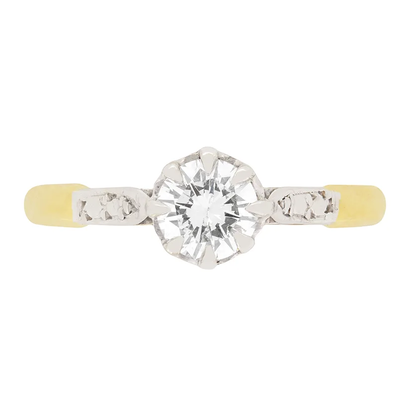 Vintage 0.60ct Diamond Solitaire Engagement Ring, c.1940s