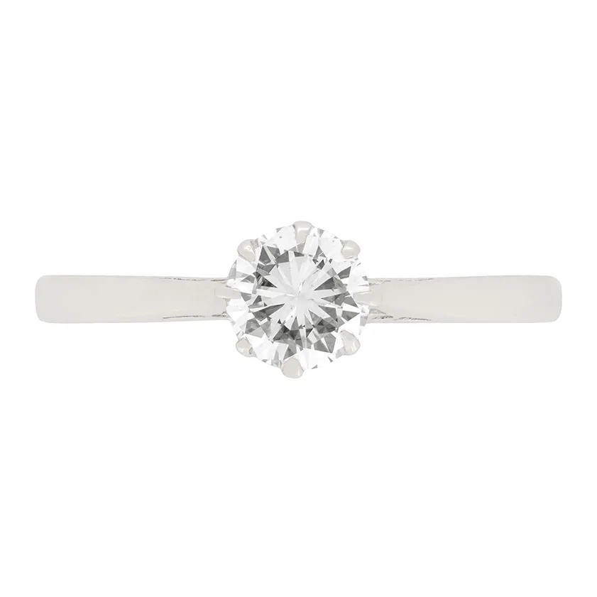 Vintage 0.62ct Diamond Solitaire Engagement Ring, c.1950s