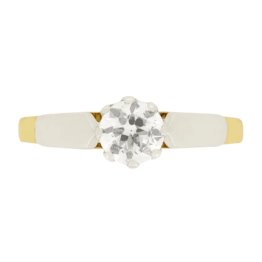 Edwardian 0.55ct Diamond Solitaire Ring, c.1910s