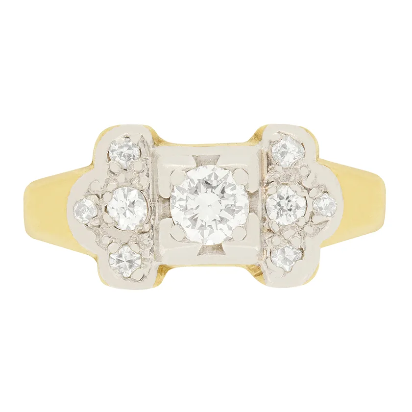 Art Deco 0.40ct Diamond Ring, c.1920s