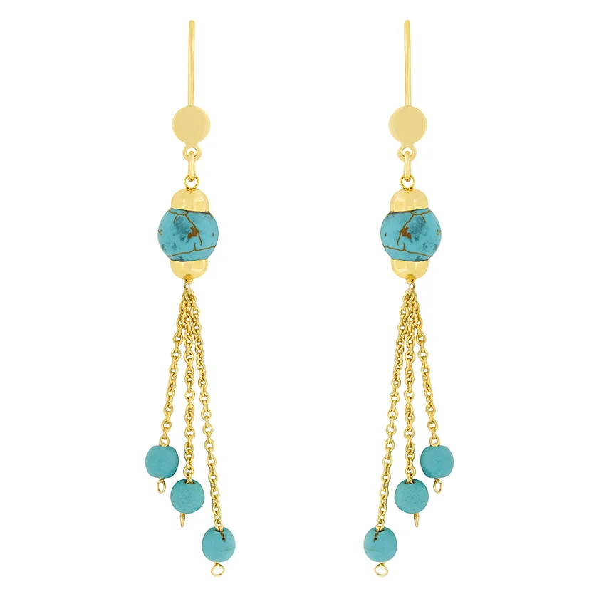 Vintage Turquoise Earrings, c.1970s