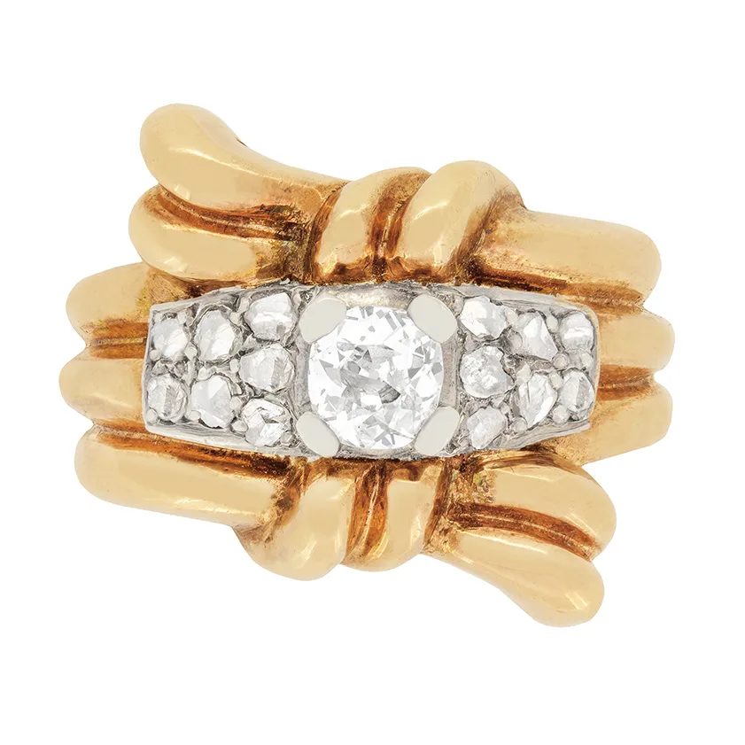 Victorian 0.50ct Diamond Cluster Cocktail Ring, c.1880s