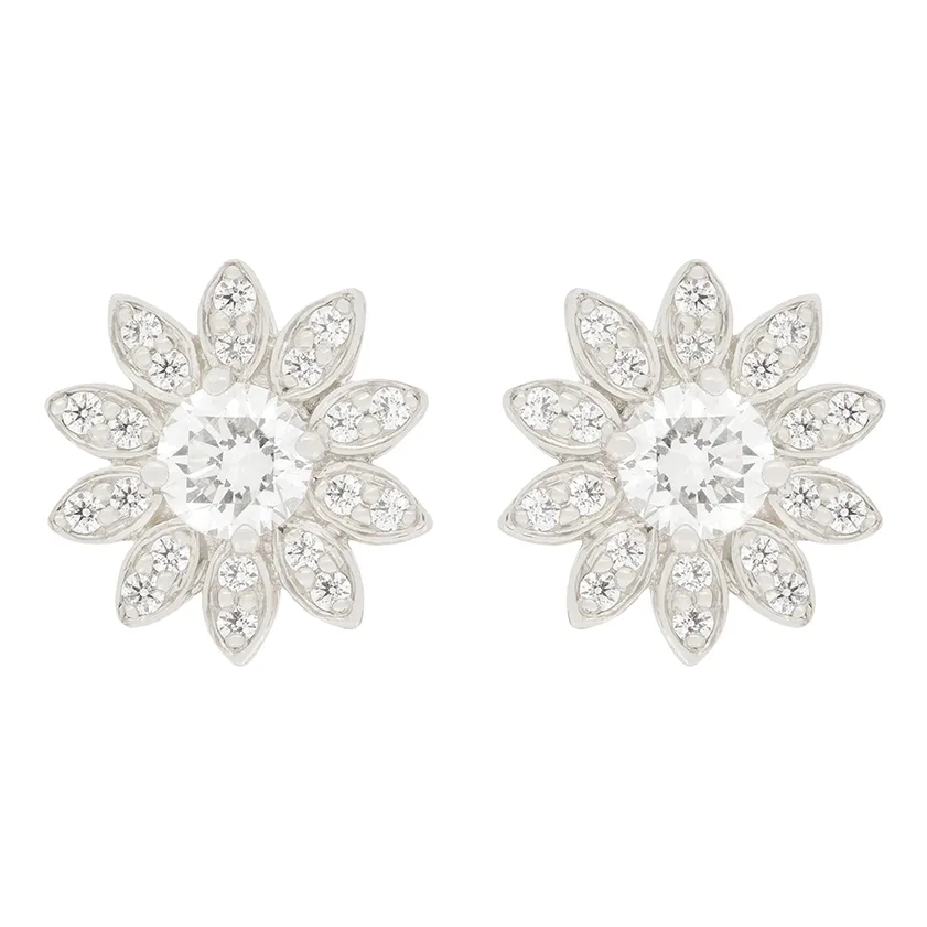 Tiffany & Co. 'Enchant' 0.70ct Diamond Flower Earrings