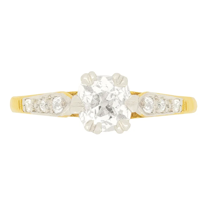 Edwardian 0.72ct Diamond Solitaire Ring, c.1910s