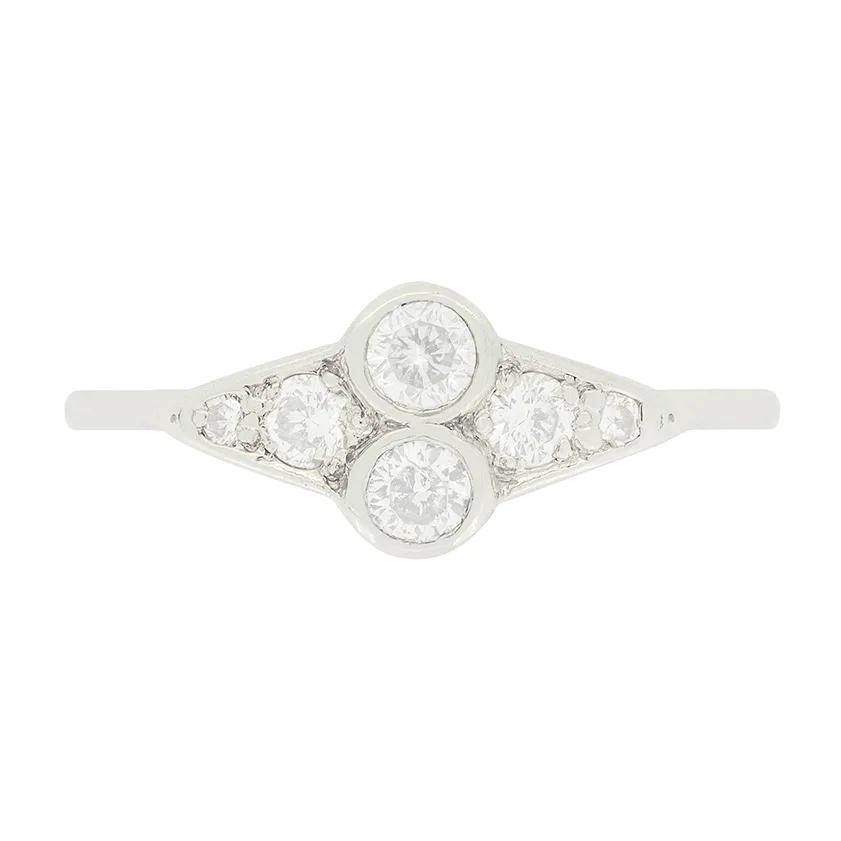 Art Deco 0.42ct Diamond Cluster Ring, c.1930s
