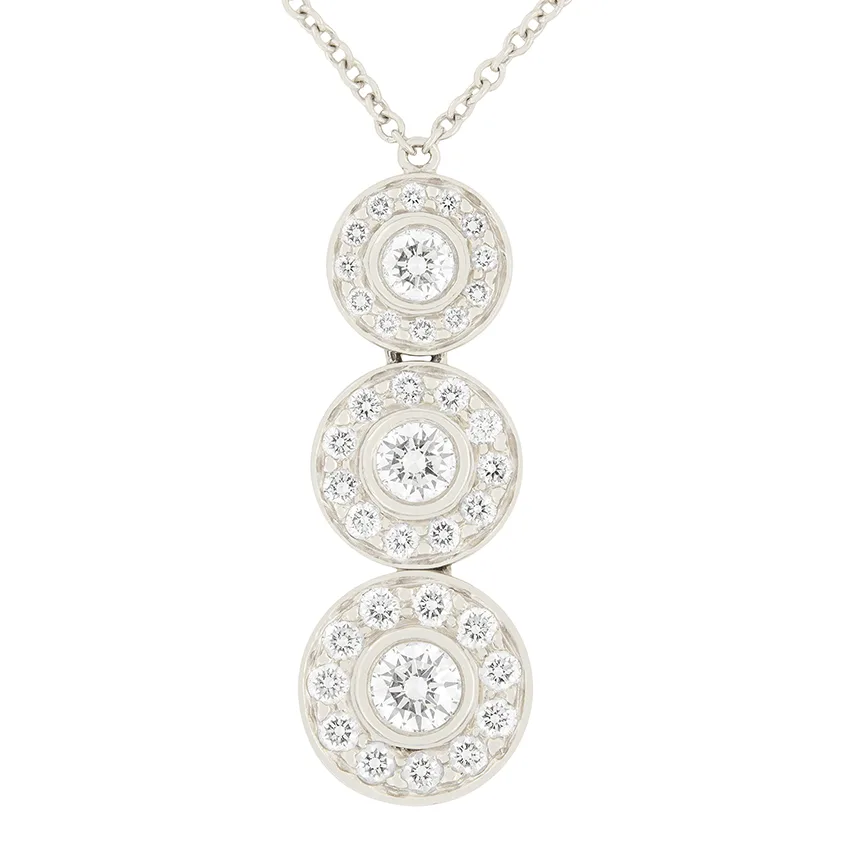 Tiffany & Co. 0.55ct Diamond Circlet Triple Halo Pendant